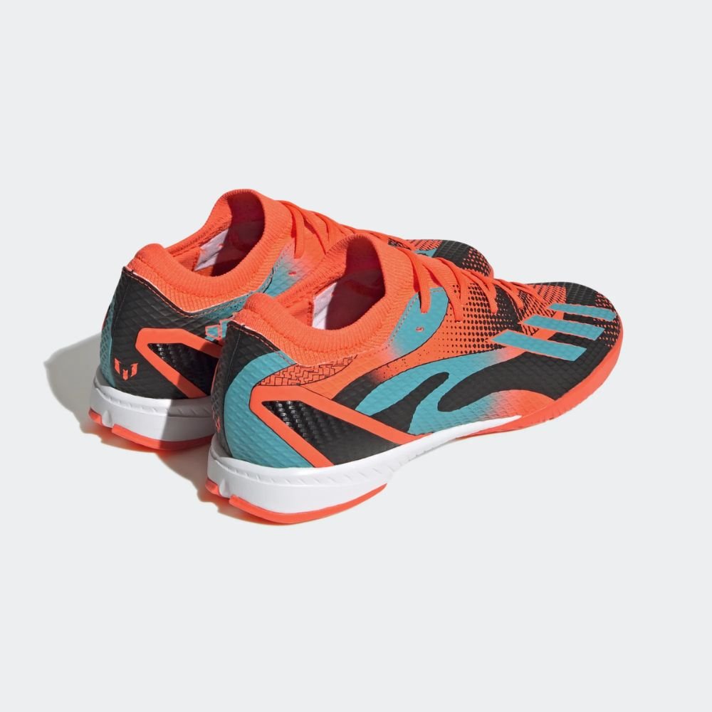 Chuteira Indoor Masculina Speedportal Messi.3 Adidas Laranja Preto 4
