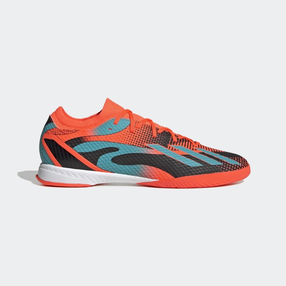 Chuteira Indoor Masculina Speedportal Messi.3 Adidas Laranja Preto 5