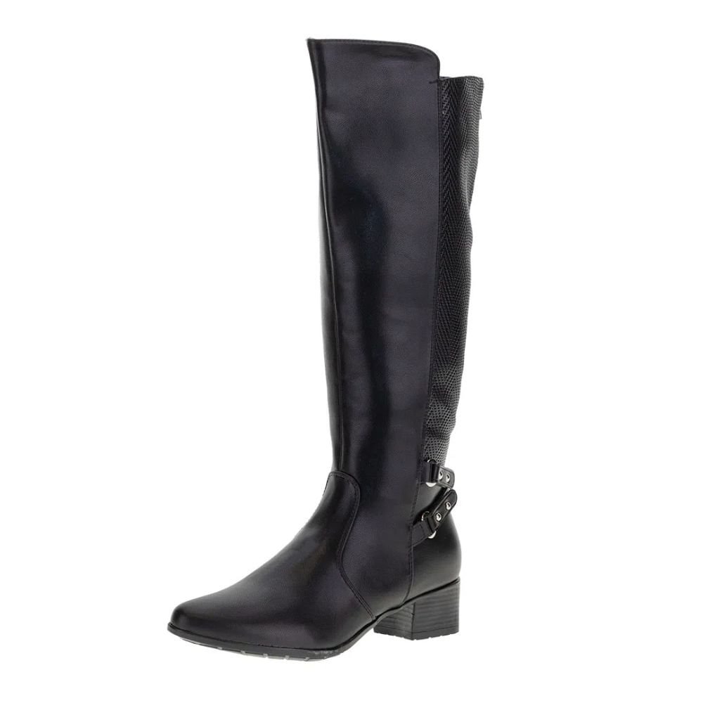 Bota Feminina Montaria Mooncity Preta