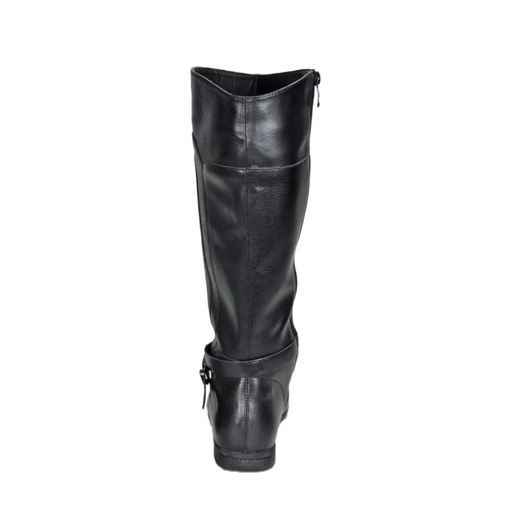 Bota Feminino Rasteira Mooncity 71112 Preto 3