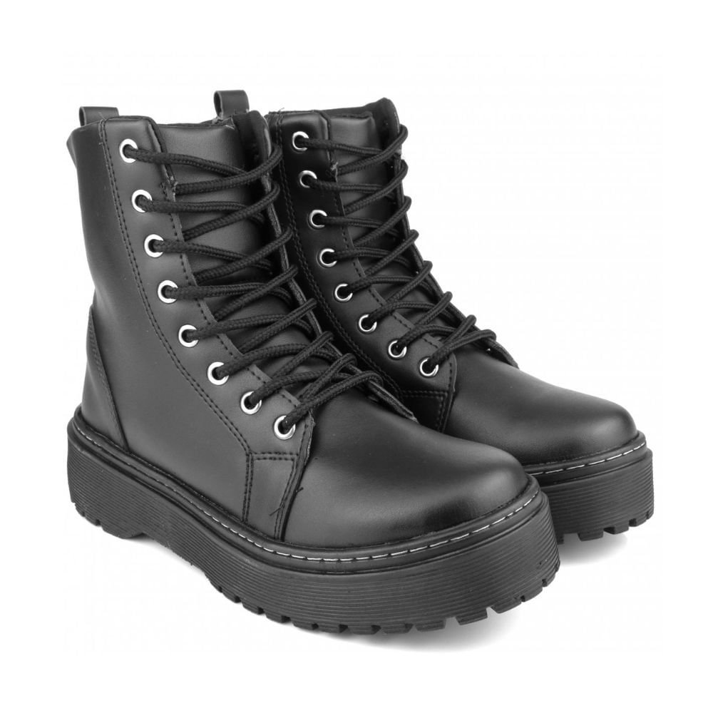 Bota Feminina Coturno Isabela Castelani Preta
