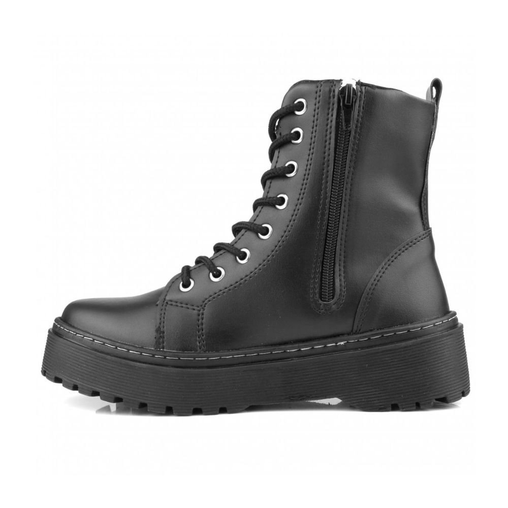 Bota Feminina Coturno Isabela Castelani Preta Preto 2