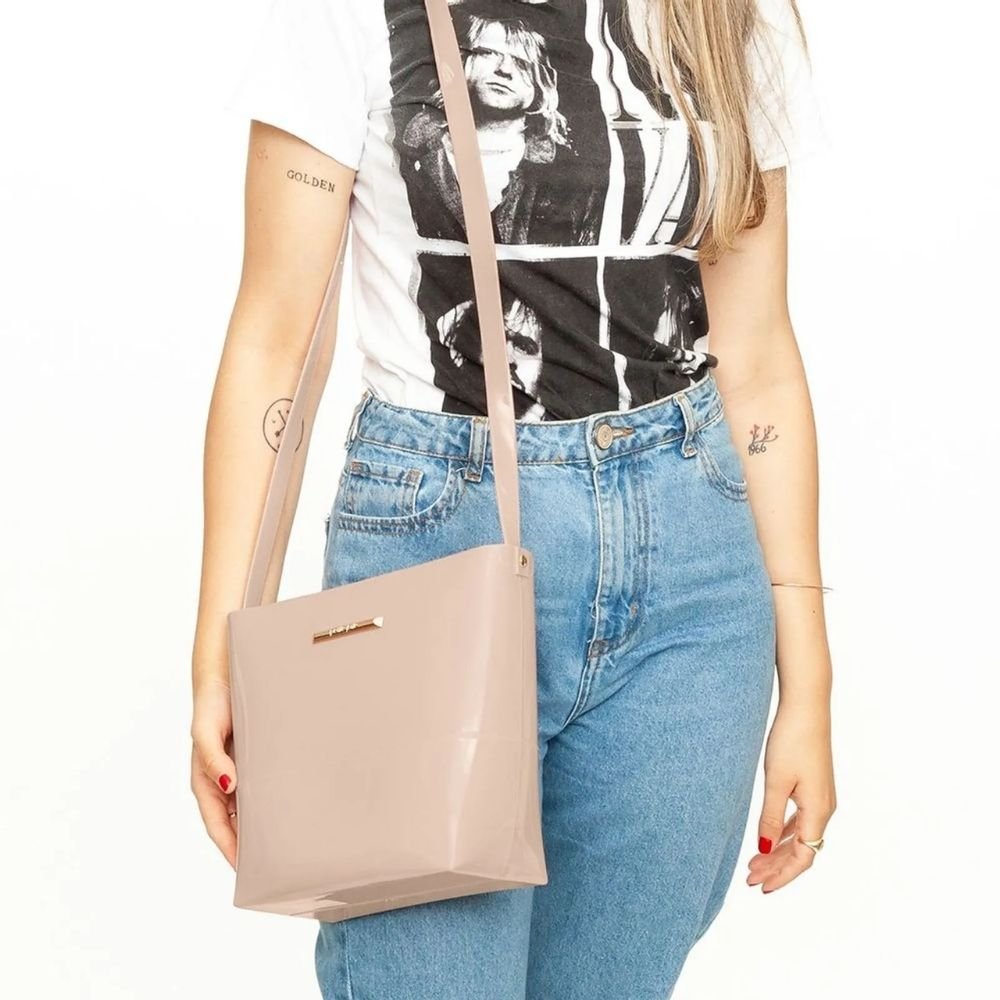 Bolsa Fem Transversal Petite Jolie Pj10144 Bege 3