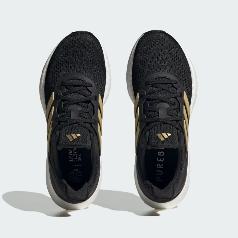 Tênis Running Feminino Pureboost 23 Adidas Preto E Dourado Preto 3