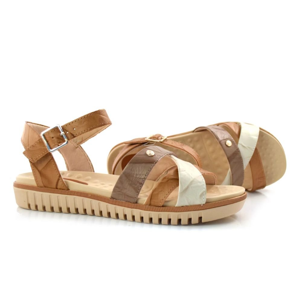 Sandália Comfortflex 23-45402 Feminino Bege 2