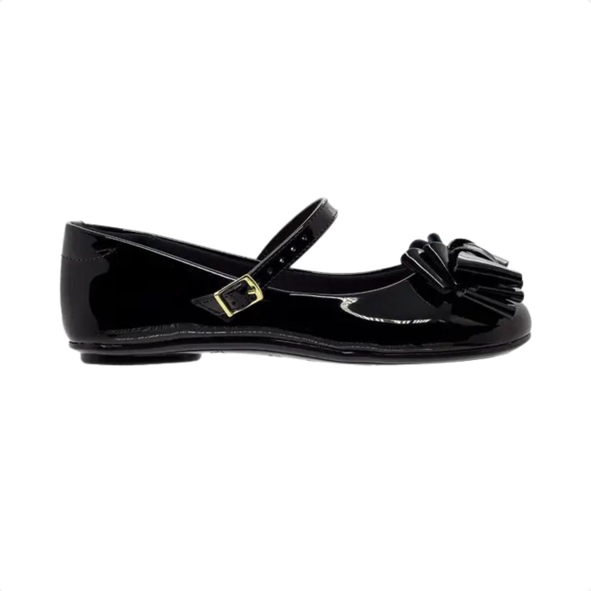 Sapatilha Infantil Molekinha Casual Verniz Preta Preto 1