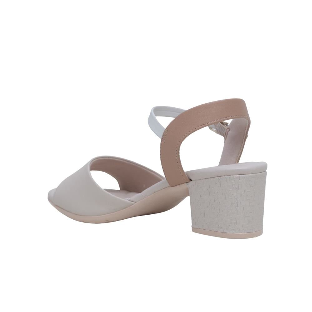 Sandália Feminino Salto Médio Comfortflex 23-5740 Branco 4