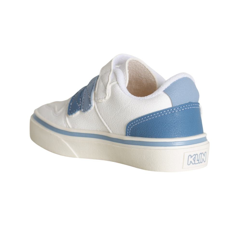 Tênis Casual Infantil Klin Freestyle Mini Branco E Azul Branco 4