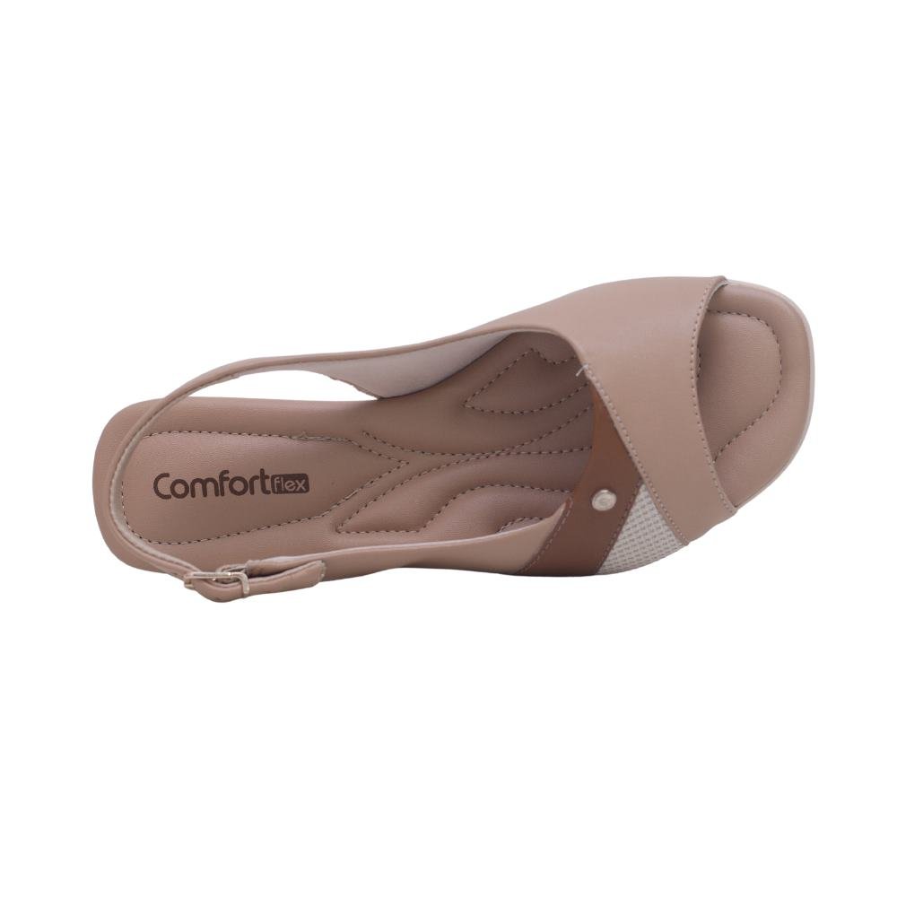 Sandália Comfortflex 23-70404-0001 Feminino Bege 3