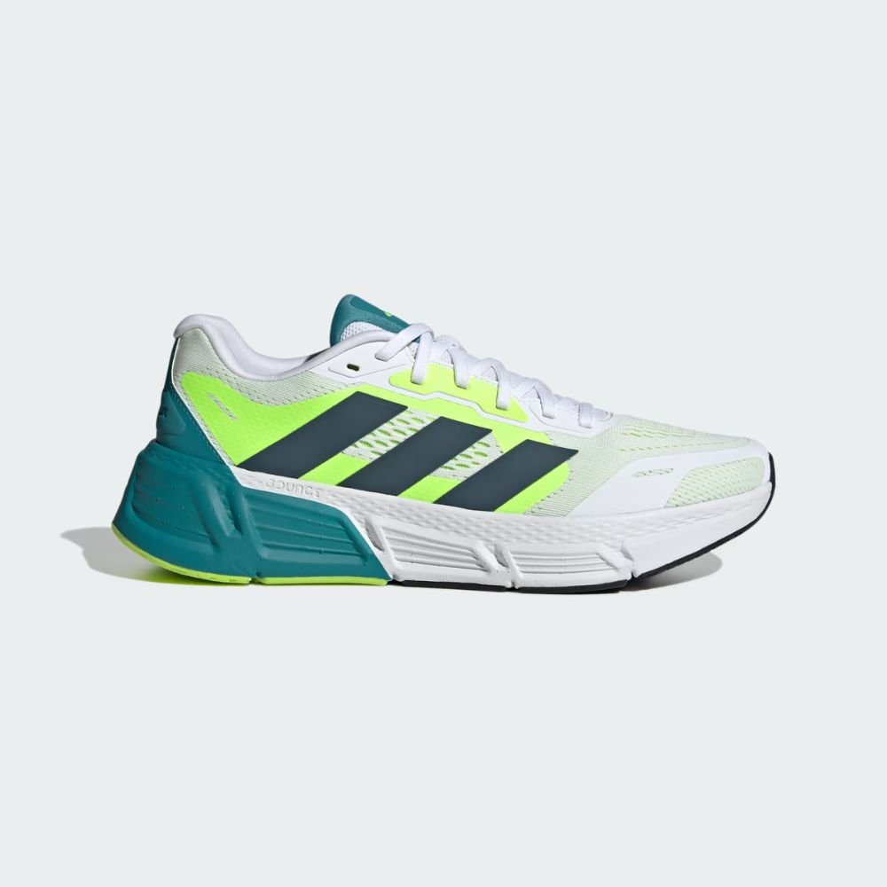 Tênis Casual Masculino Questar 2 Adidas Branco E Verde Branco 1
