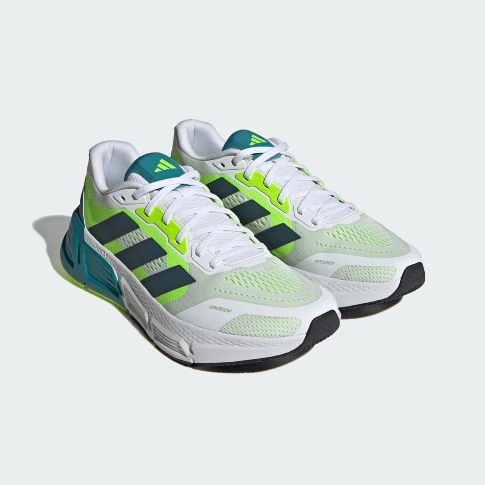 Tênis Casual Masculino Questar 2 Adidas Branco E Verde Branco 2