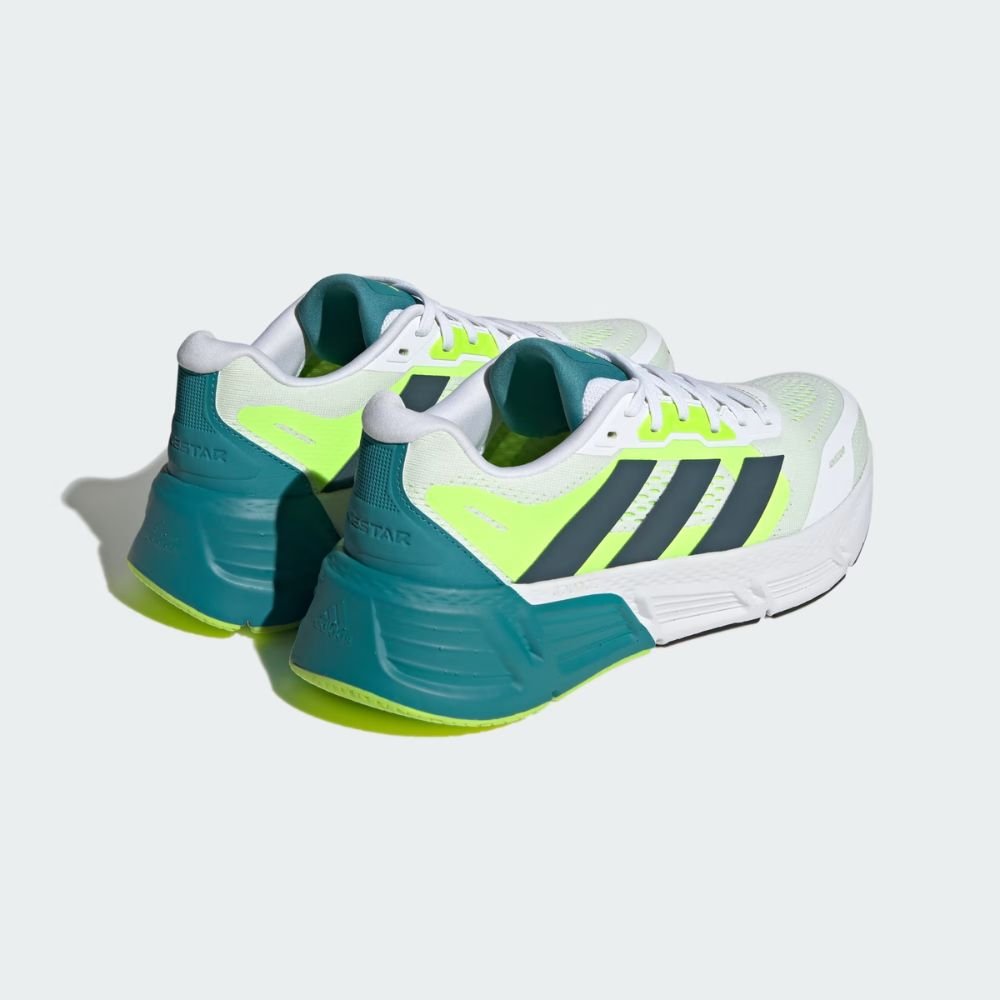 Tênis Casual Masculino Questar 2 Adidas Branco E Verde Branco 4