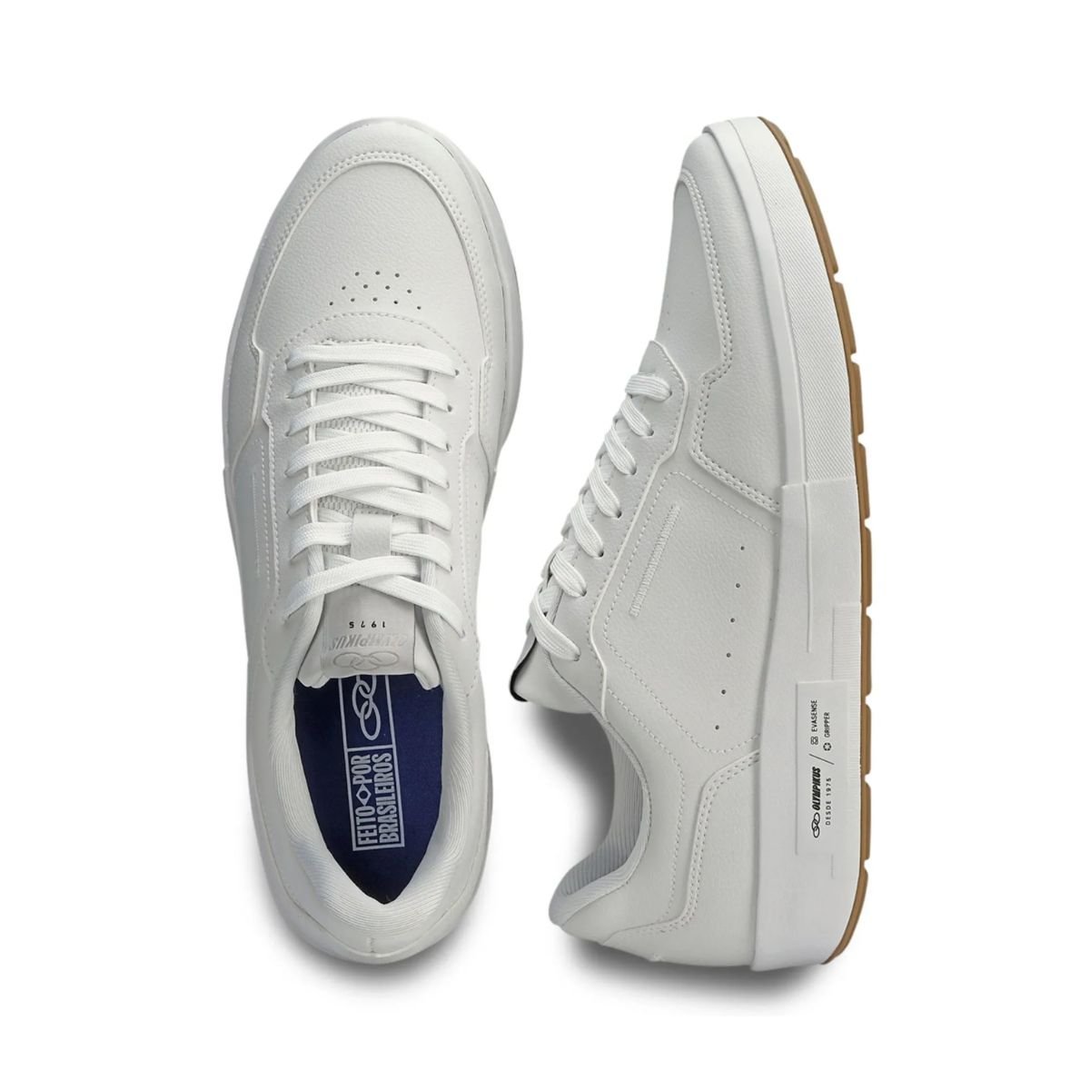 Tênis Casual Masculino Olympikus Versa Branco Branco 3