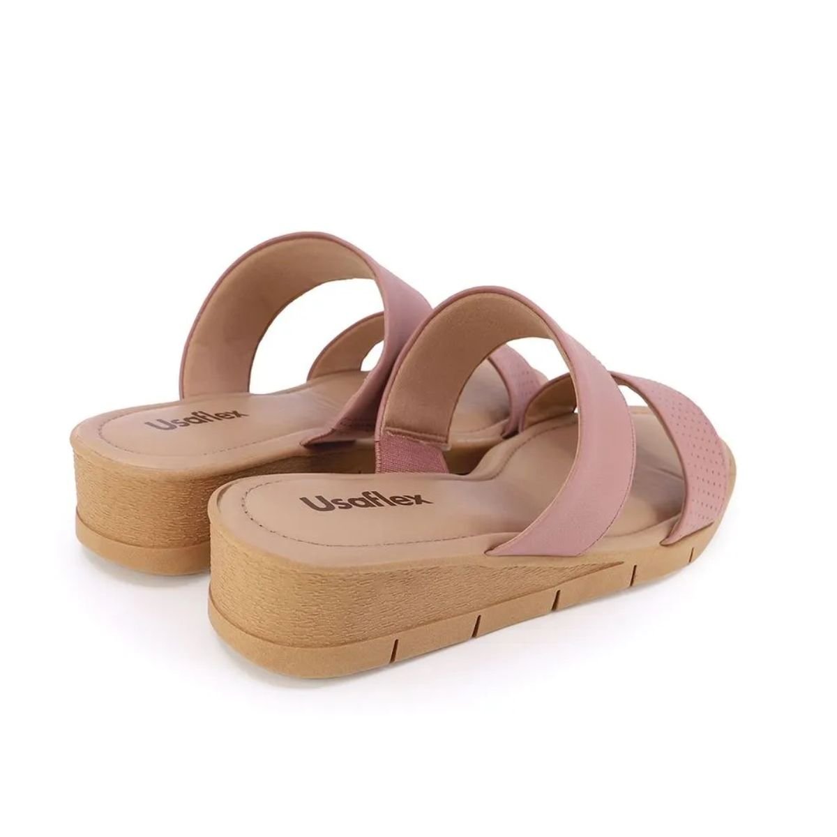 Tamanco Feminino Anabela Usaflex Aa1016 Rosa 3