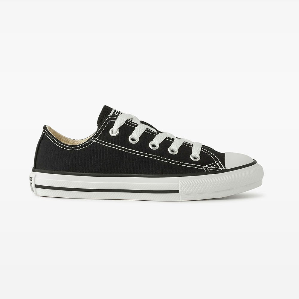 Tênis Juvenil Converse Chuck Taylor All Star Canvas Preto Preto 12