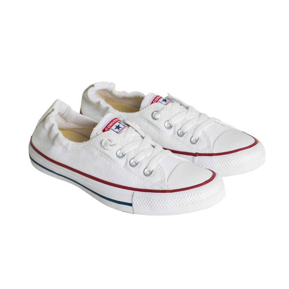 Tênis Casual Feminino Converse Chuck Taylor All Star Shoreline Branco E Bordô Branco 2