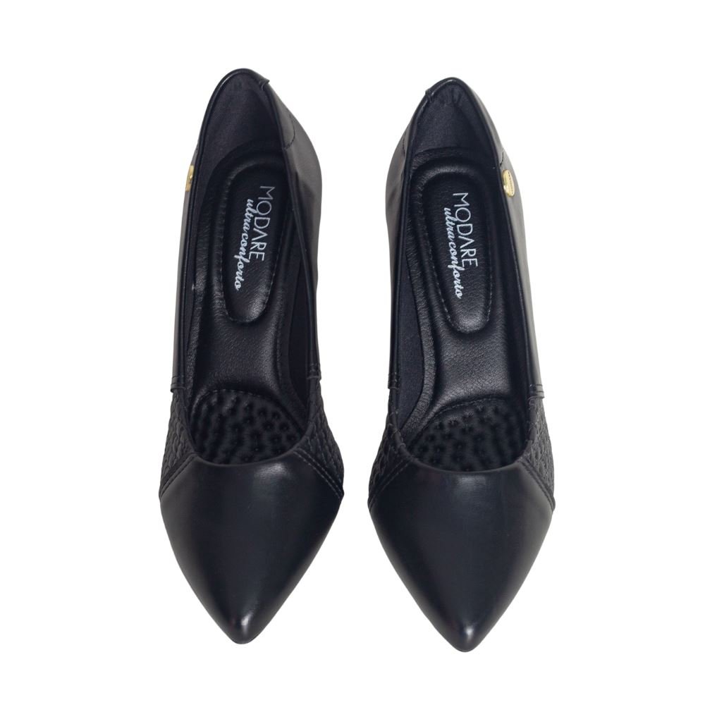 Sapato Feminino Salto Médio Modare Preto Preto 2