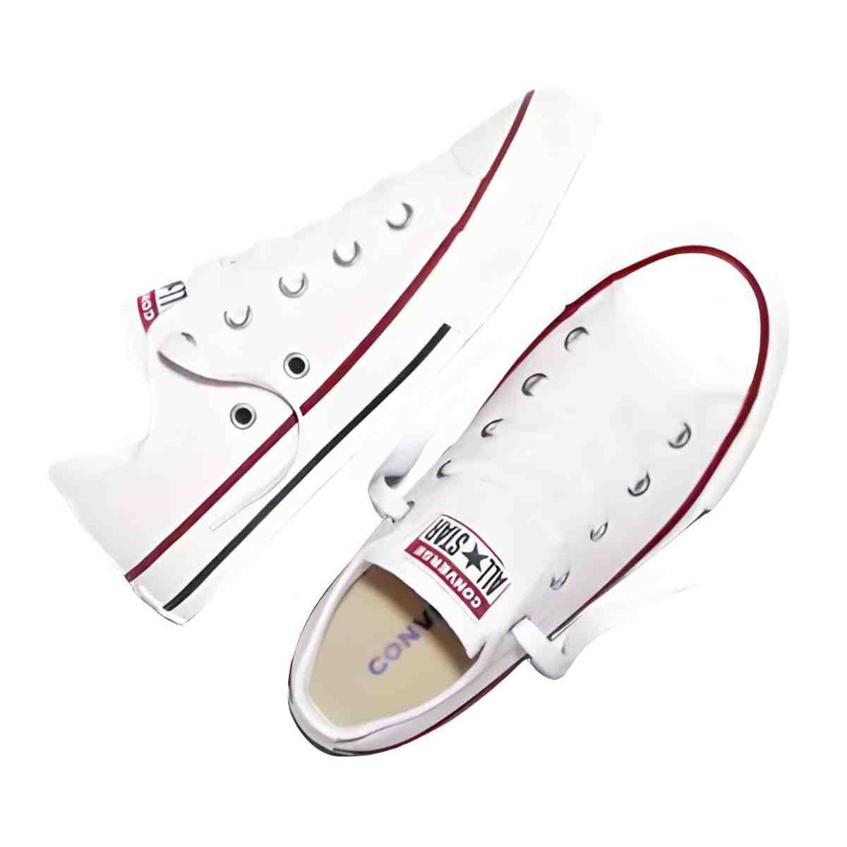 Tênis Juvenil Casual Converse Chuck Taylor All Star Canvas Branco Branco 3