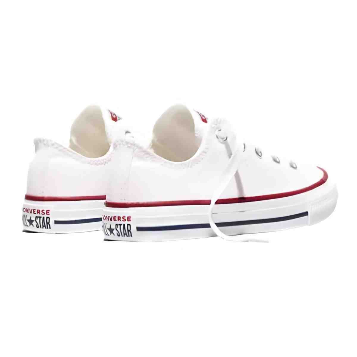 Tênis Juvenil Casual Converse Chuck Taylor All Star Canvas Branco Branco 7