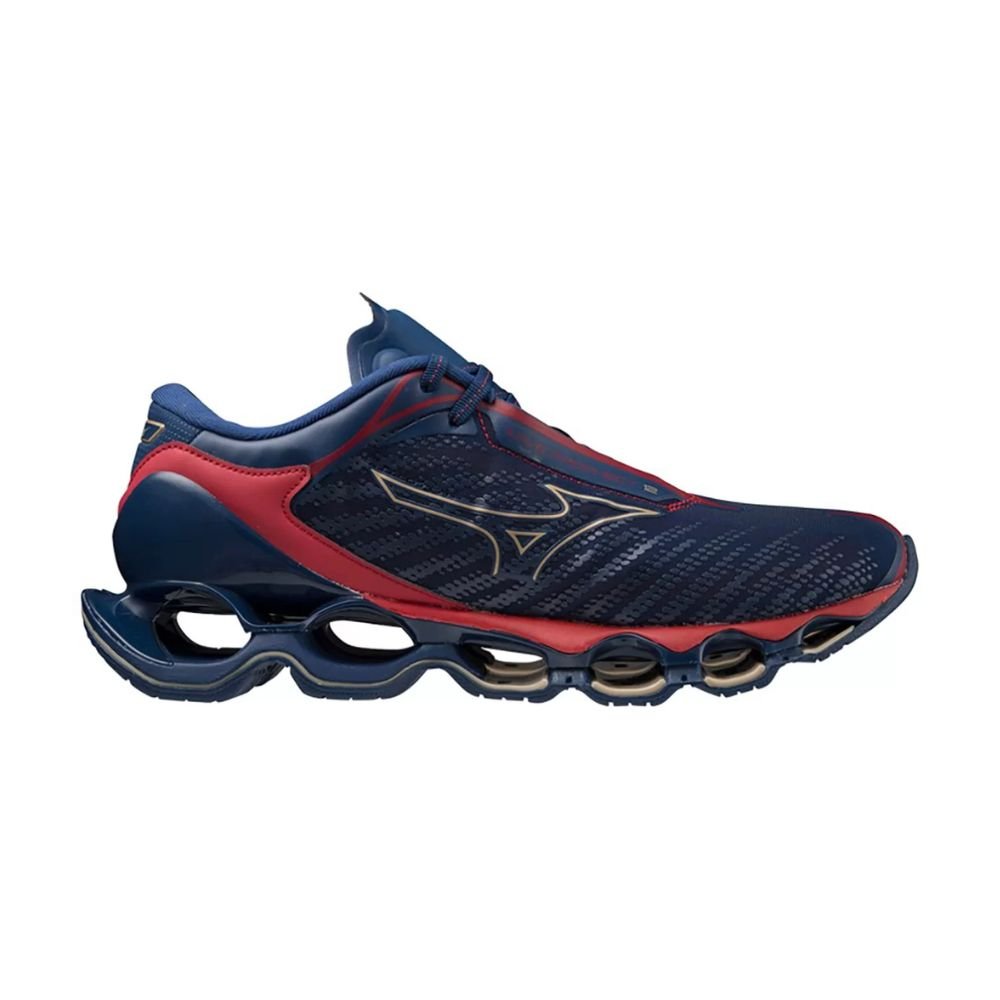 Tênis Running Masculino Mizuno Wave Prophecy 12 Azul Azul 4