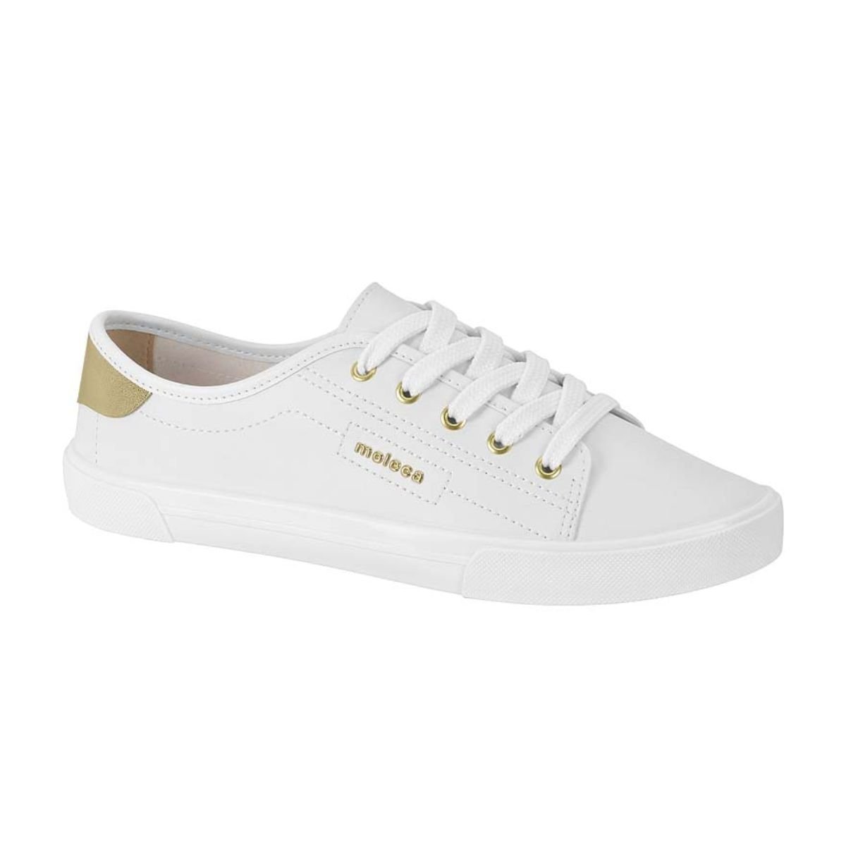 Tênis Moda Casual Feminino Moleca Branco Branco 1