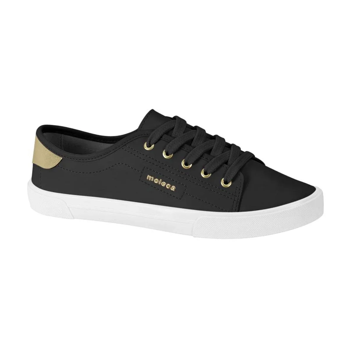 Tênis Moda Casual Feminina Moleca Preto