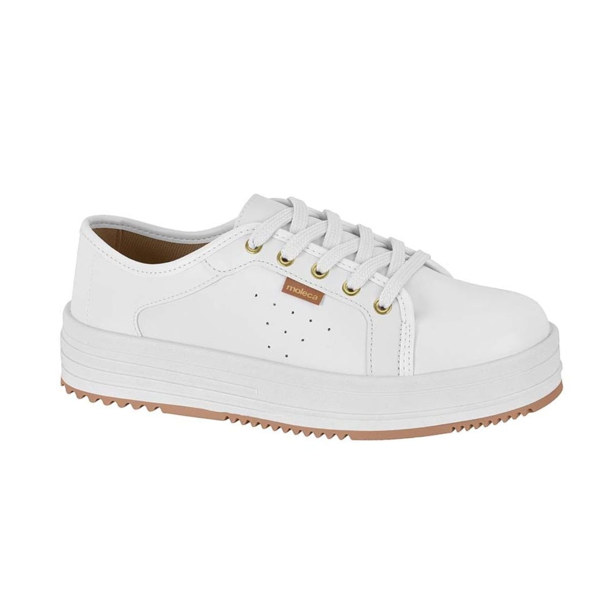 Tênis Moleca Casual Plataforma Feminino Branco 1