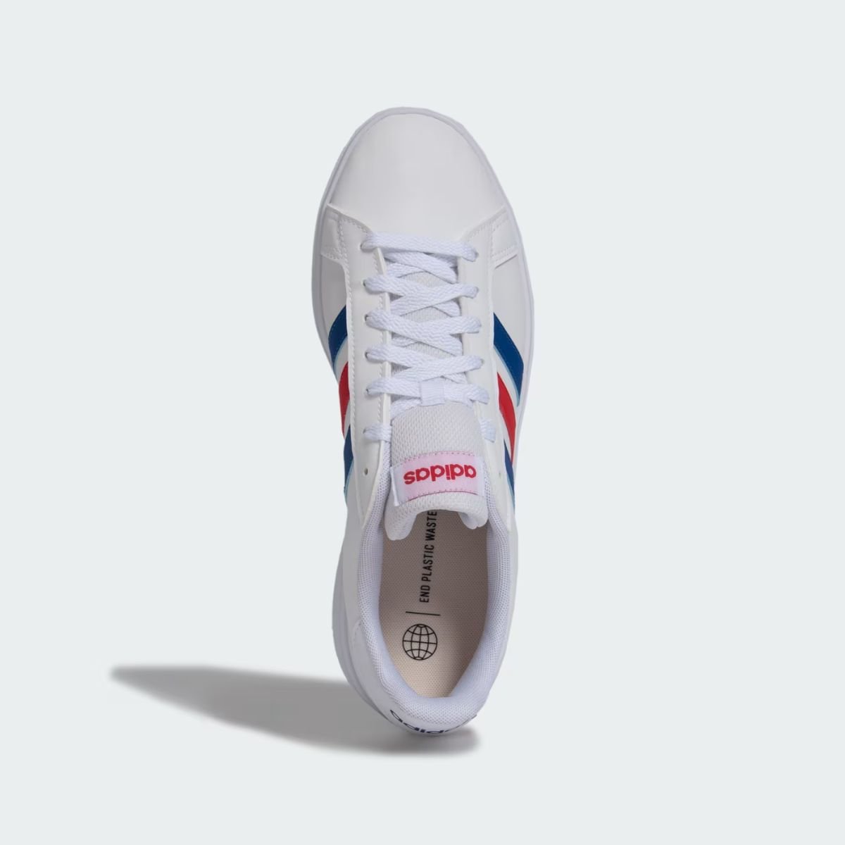 Tenis Casual Masc Adidas Grand Court Base 2 0 Iq5681 Branco 3