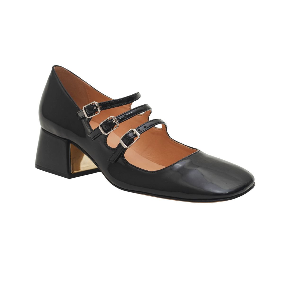 Sapato Feminino Salto Médio Grosso Luiza Barcelos 13140024 Preto 2
