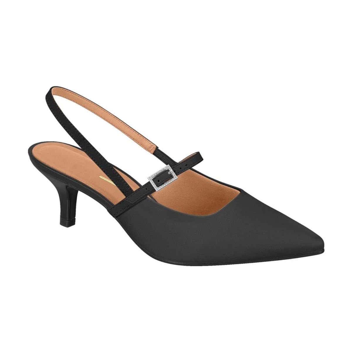 Sapato Feminino Bico Fino Vizzano Preto Preto 1
