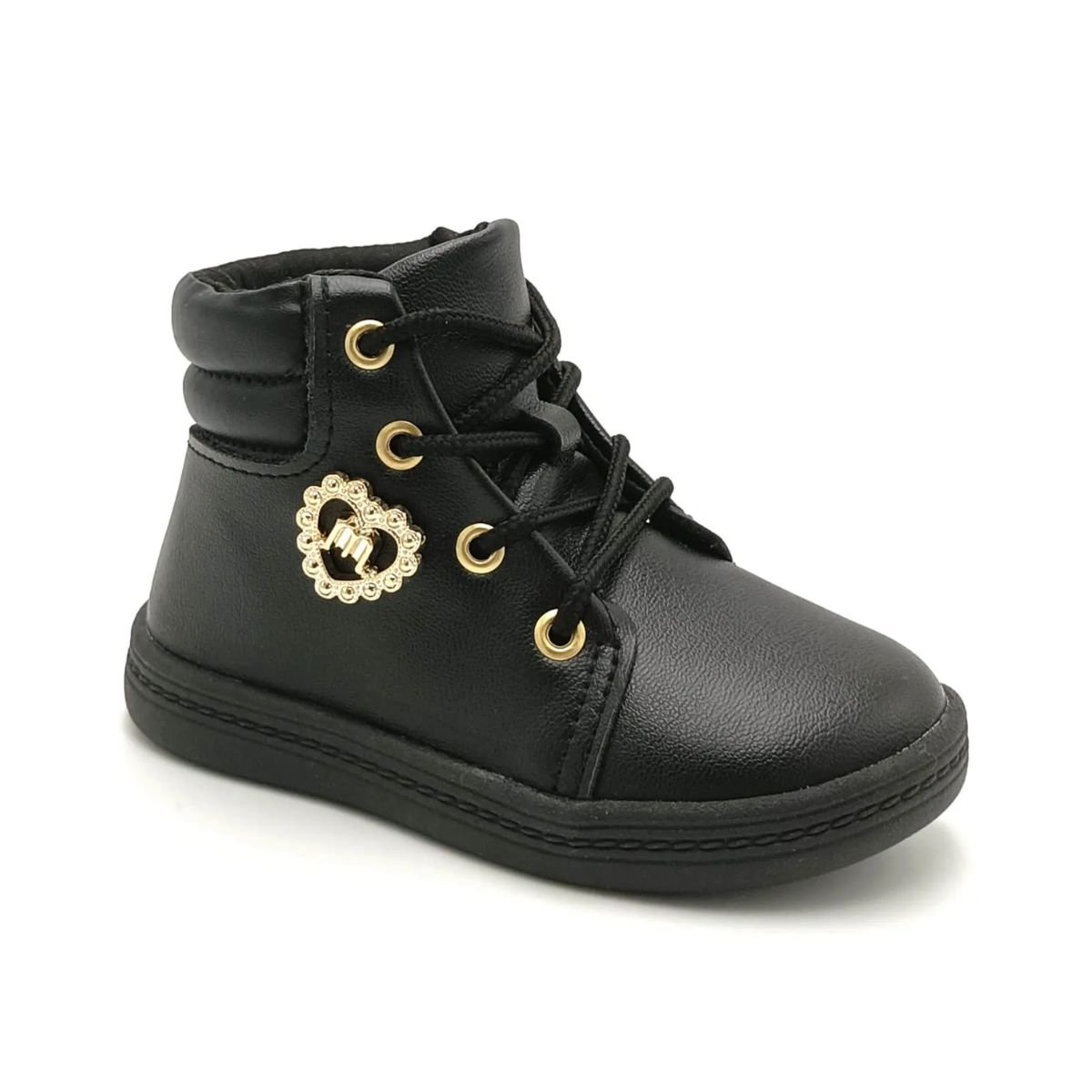 Bota Coturno Infantil Molekinha Preta