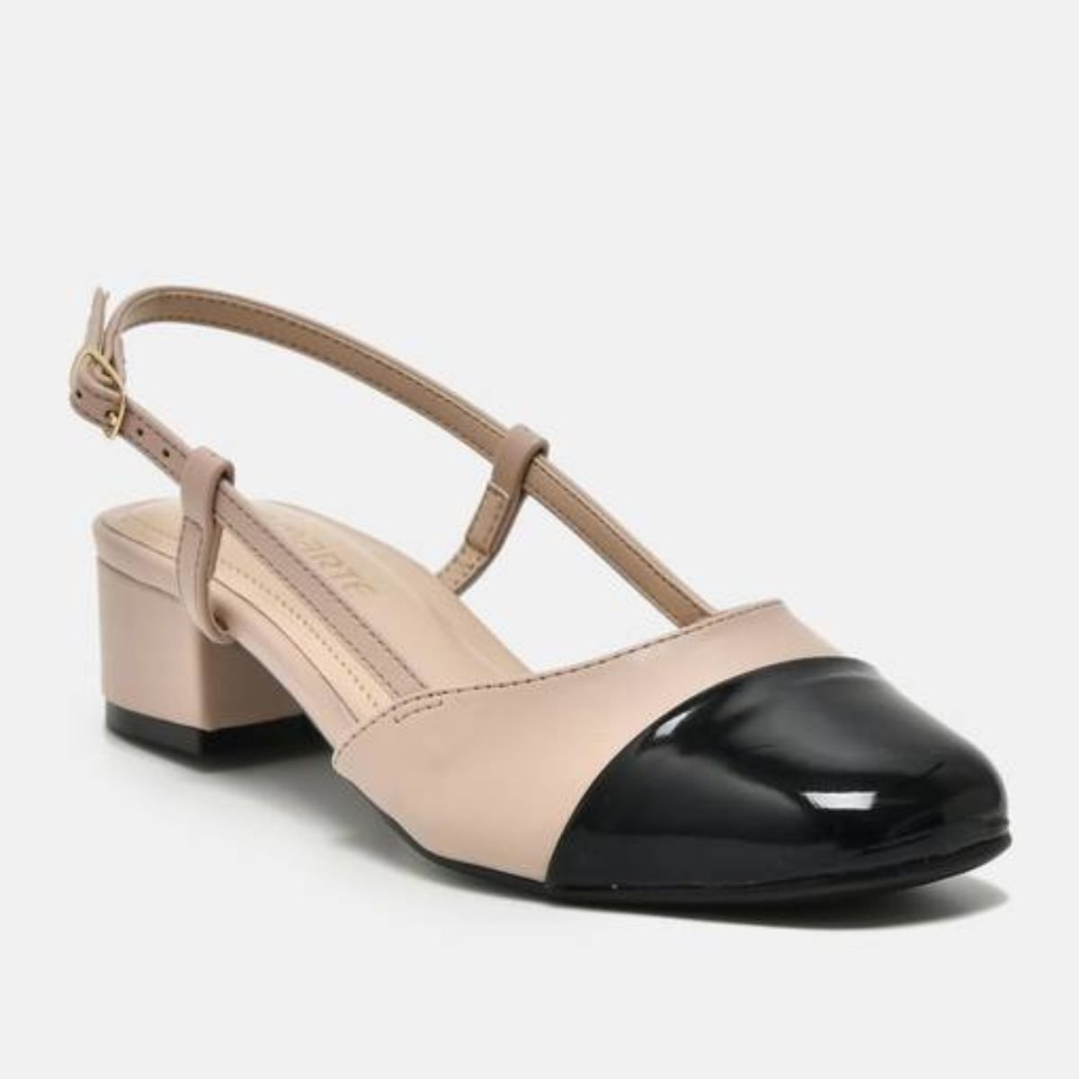 Sapato Feminino Via Marte Bege E Preto Preto 2