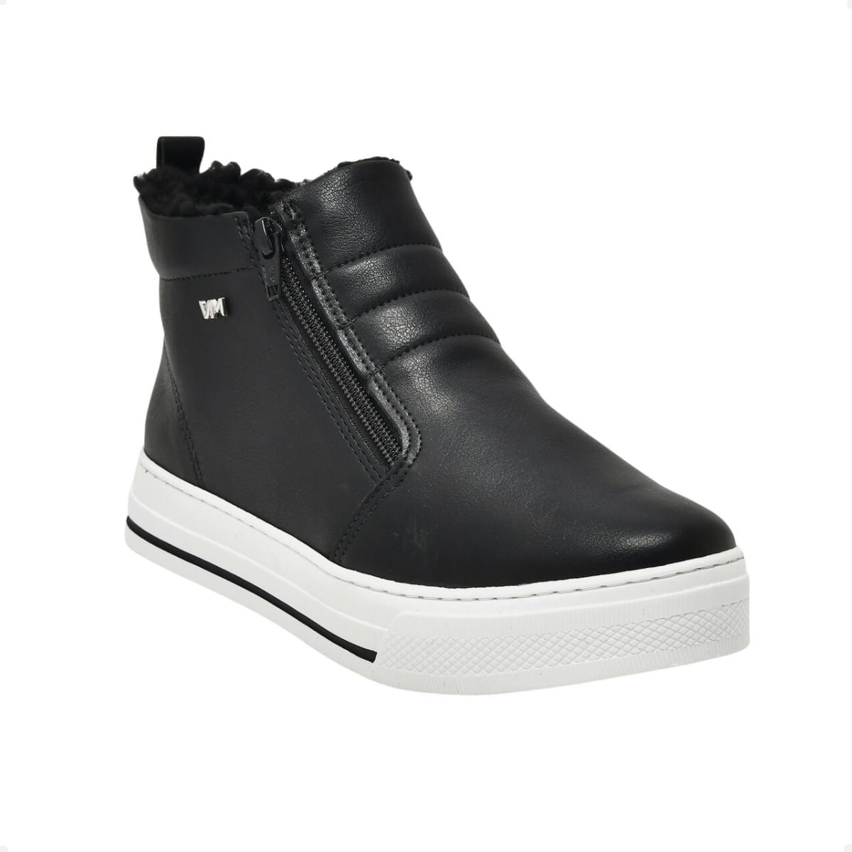 Tênis Moda Casual Feminino Via Marte Preto Preto 2