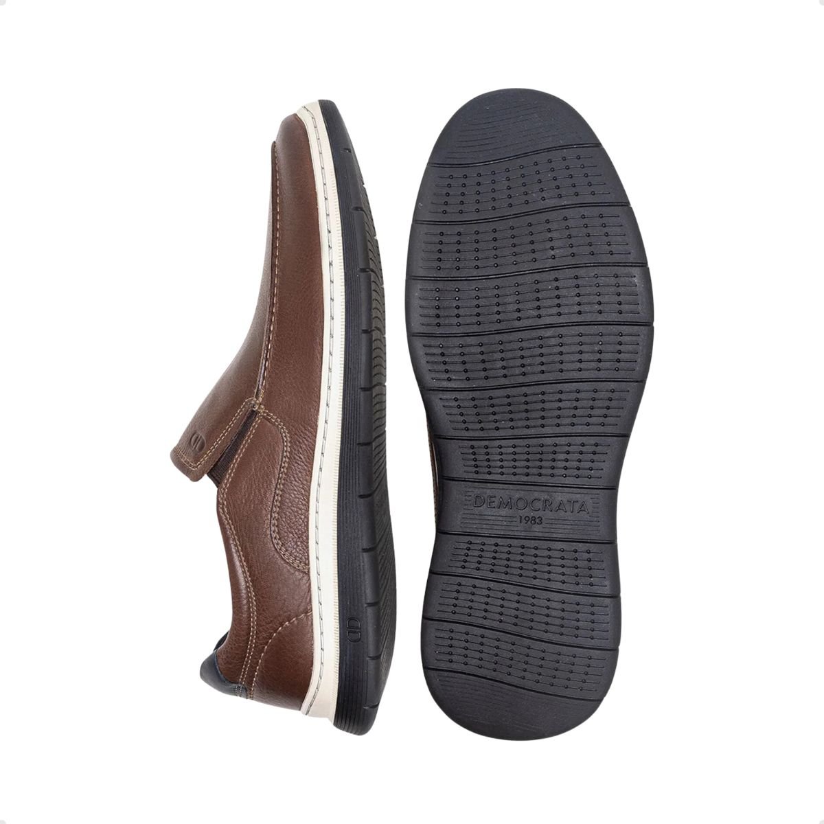 Mocassim Masculino Democrata Easy Leave Conhaque Marrom 4