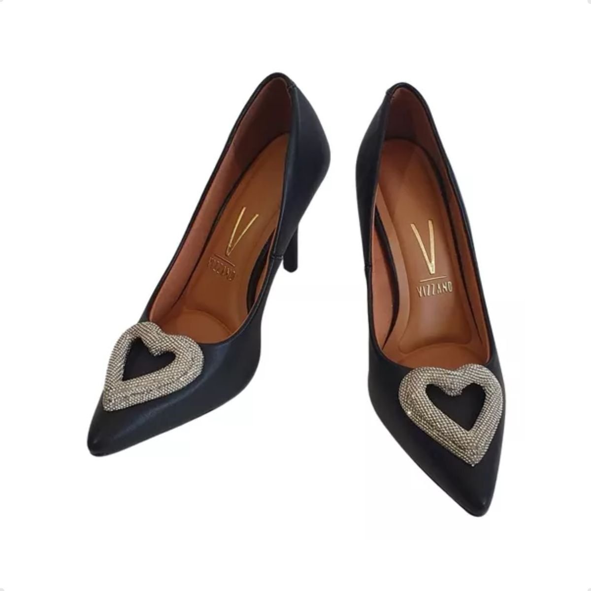 Sapato Feminino Salto Alto Fino Vizzano Preto Preto 3