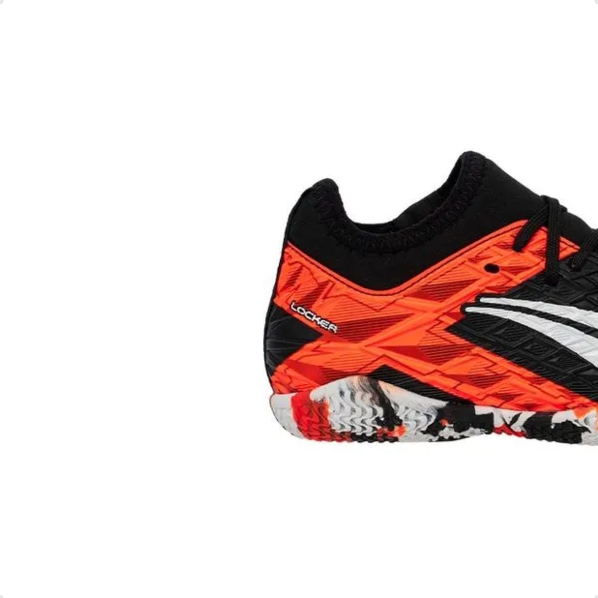 Chuteira Indoor Infantil Penalty Locker Kids Preto E Coral Preto 2