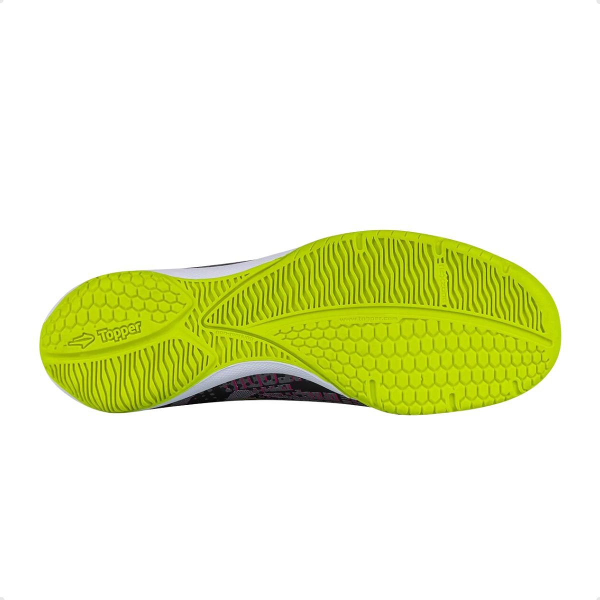 Chuteira Indoor Infantil Topper Resenha Preta E Verde Preto 3