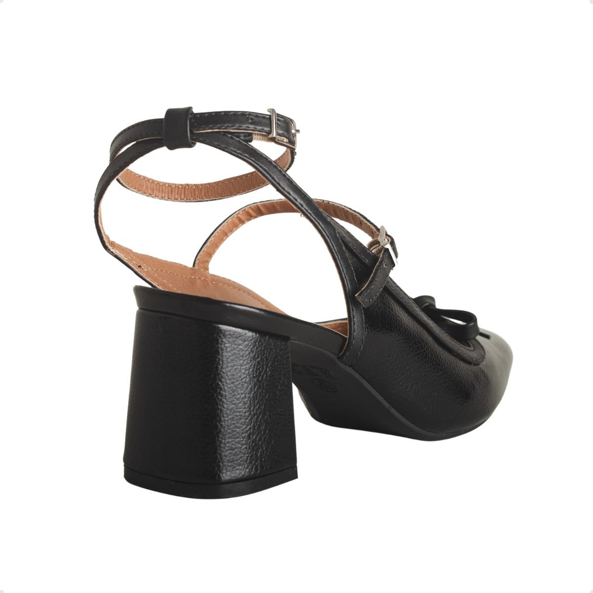 Sapato Lacé Slingback Alto Dayane Magalhães Preto Preto 4