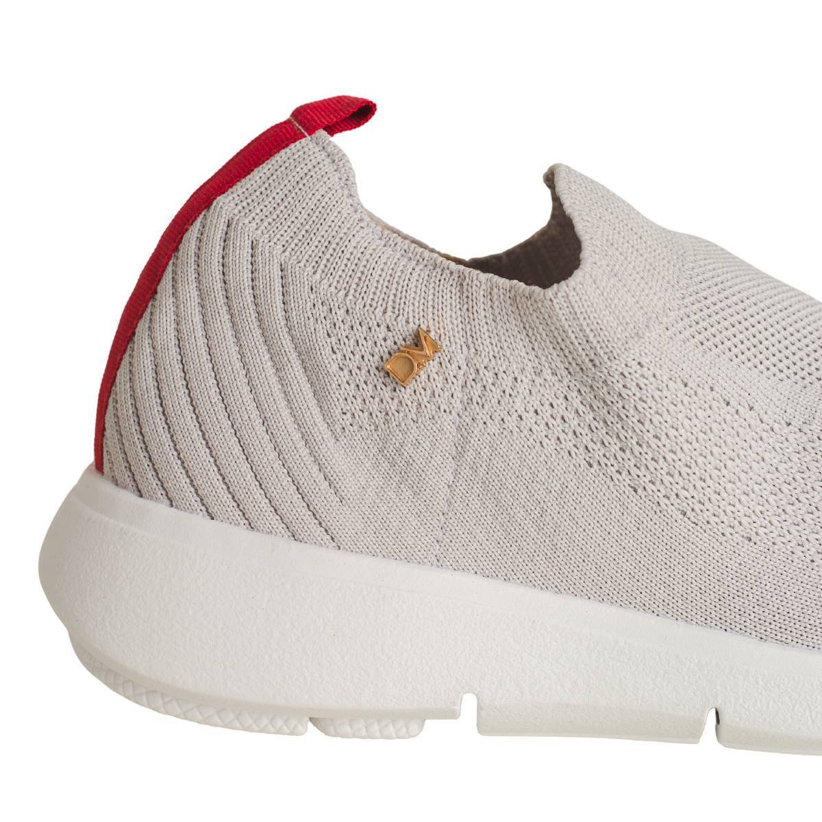 Tênis Slip-On Knit Vivacity Dayane Magalhães Cinza E Rosa Branco 4