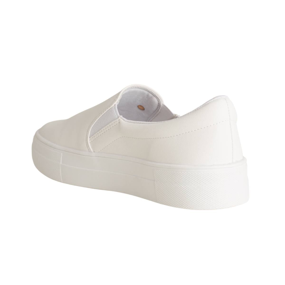 Tênis Casual Slip-On Serena Dayane Magalhães Branco Branco 2