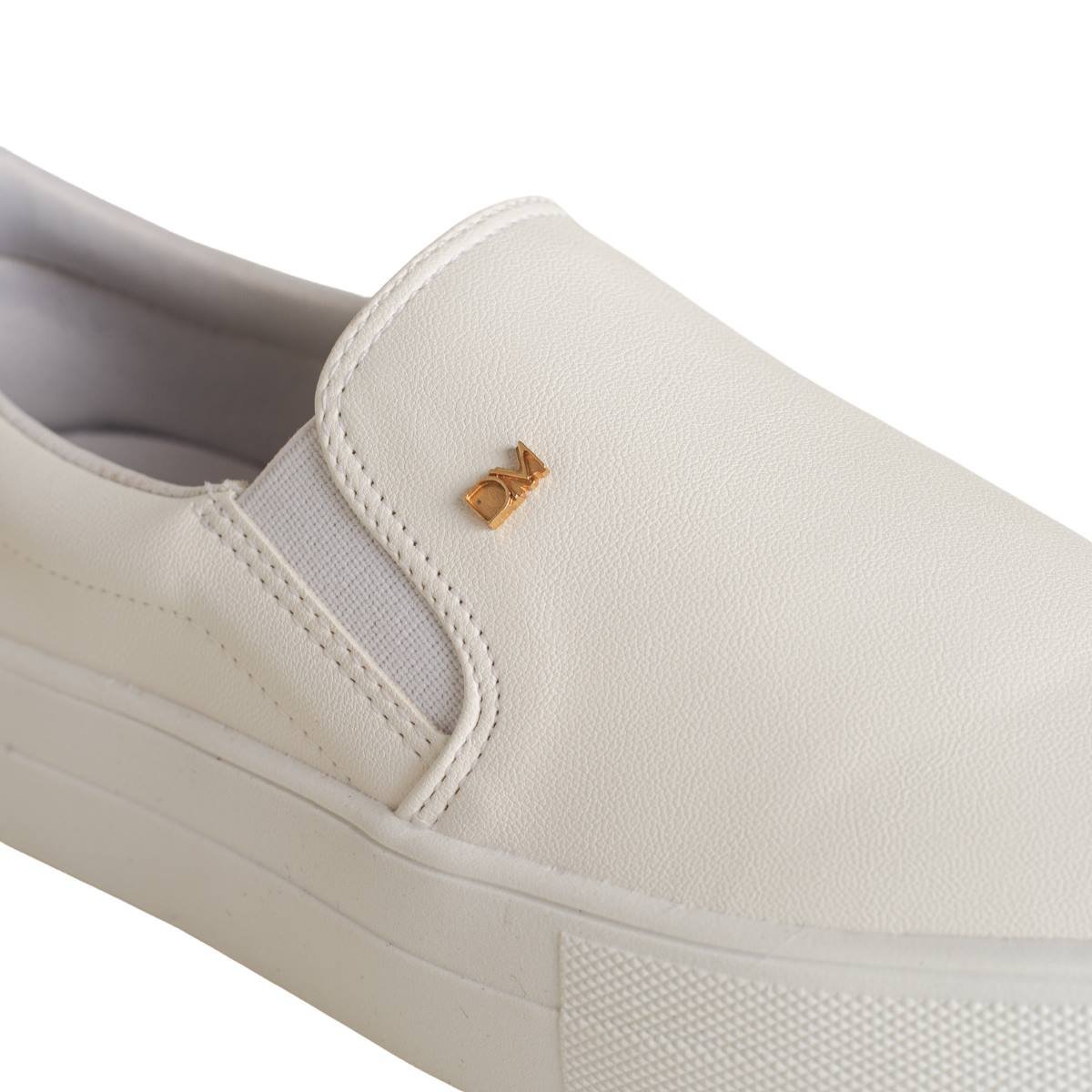 Tênis Casual Slip-On Serena Dayane Magalhães Branco Branco 3