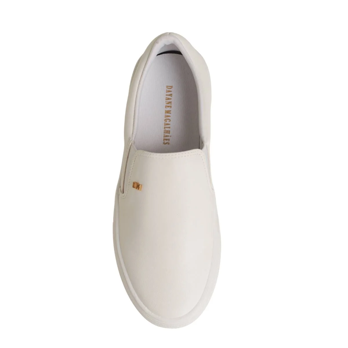 Tênis Casual Slip-On Serena Dayane Magalhães Branco Branco 4