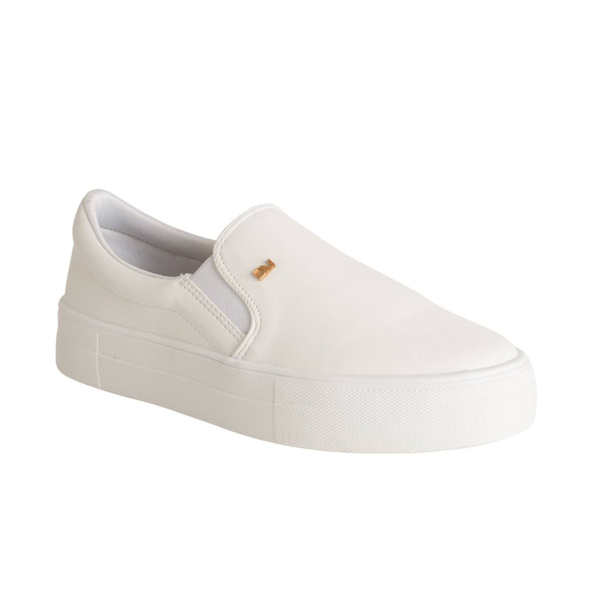 Tênis Casual Slip-On Serena Dayane Magalhães Branco Branco 5
