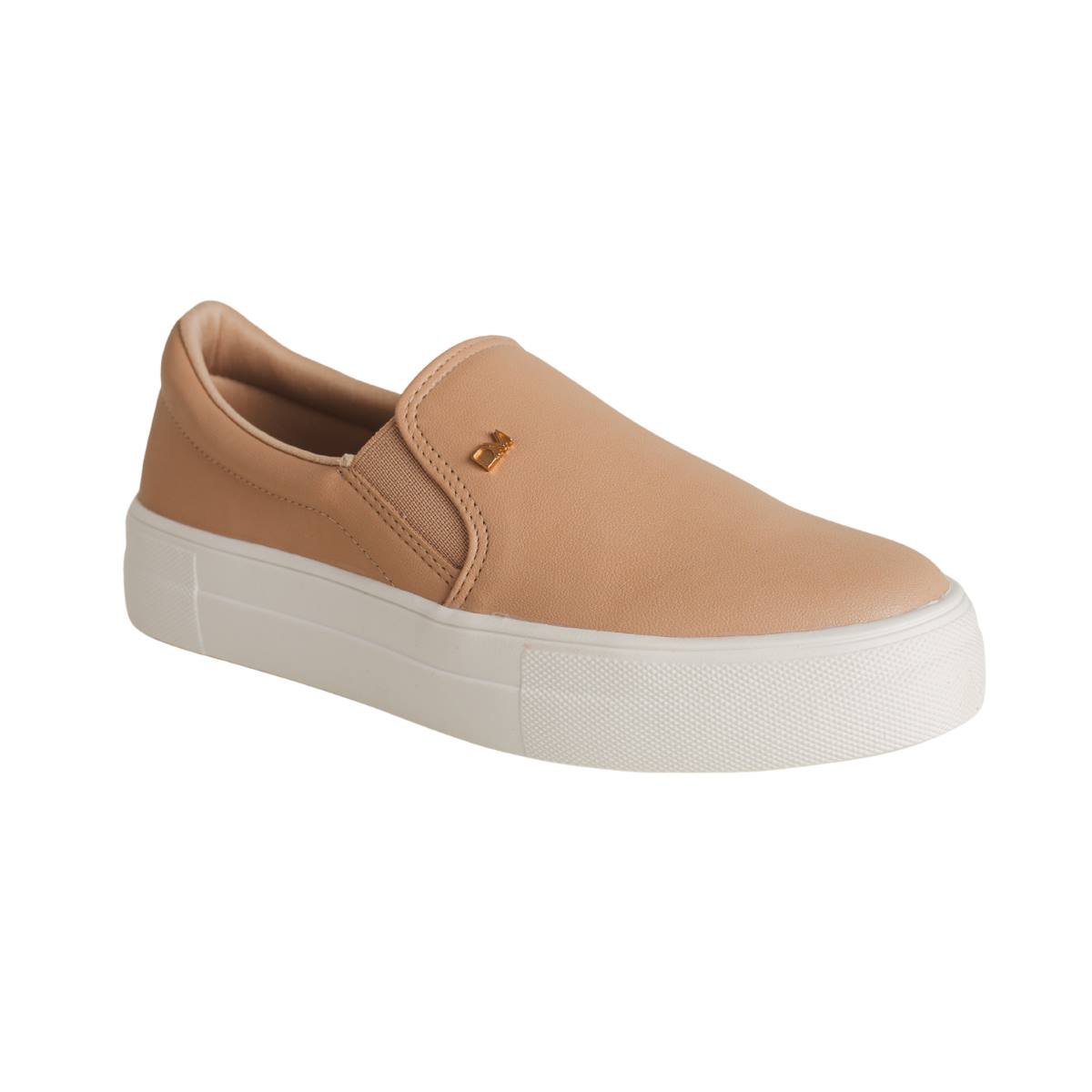 Tênis Casual Slip-On Serena Dayane Magalhães Nude Bege 2