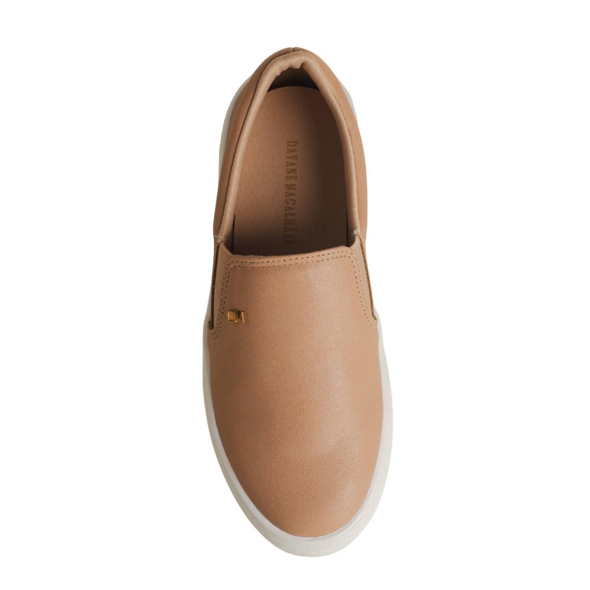 Tênis Casual Slip-On Serena Dayane Magalhães Nude Bege 3