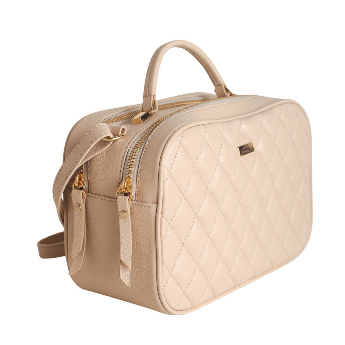 Bolsa Fem Transversal Dayane Magalhaes  2846 - -38 Bege 2