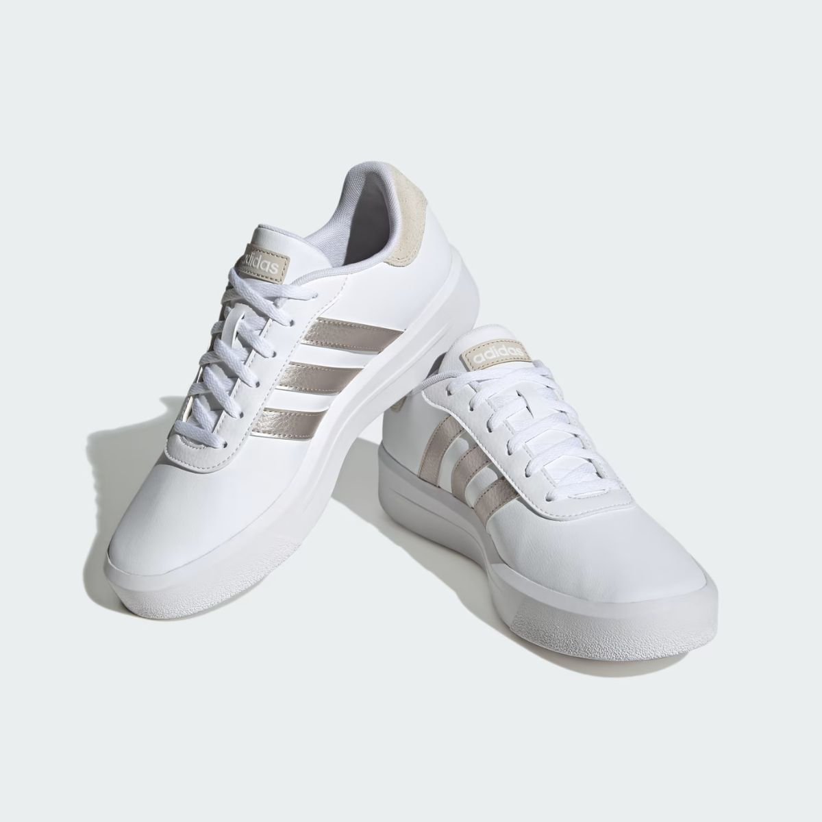 Tenis Casual Fem Casual Adidas Court Platform Id1969- Branco 2