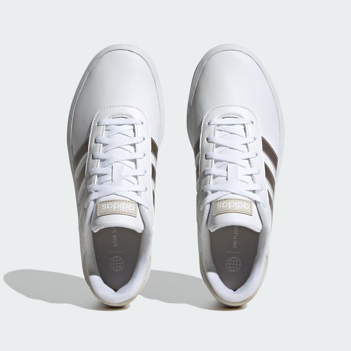 Tenis Casual Fem Casual Adidas Court Platform Id1969- Branco 3