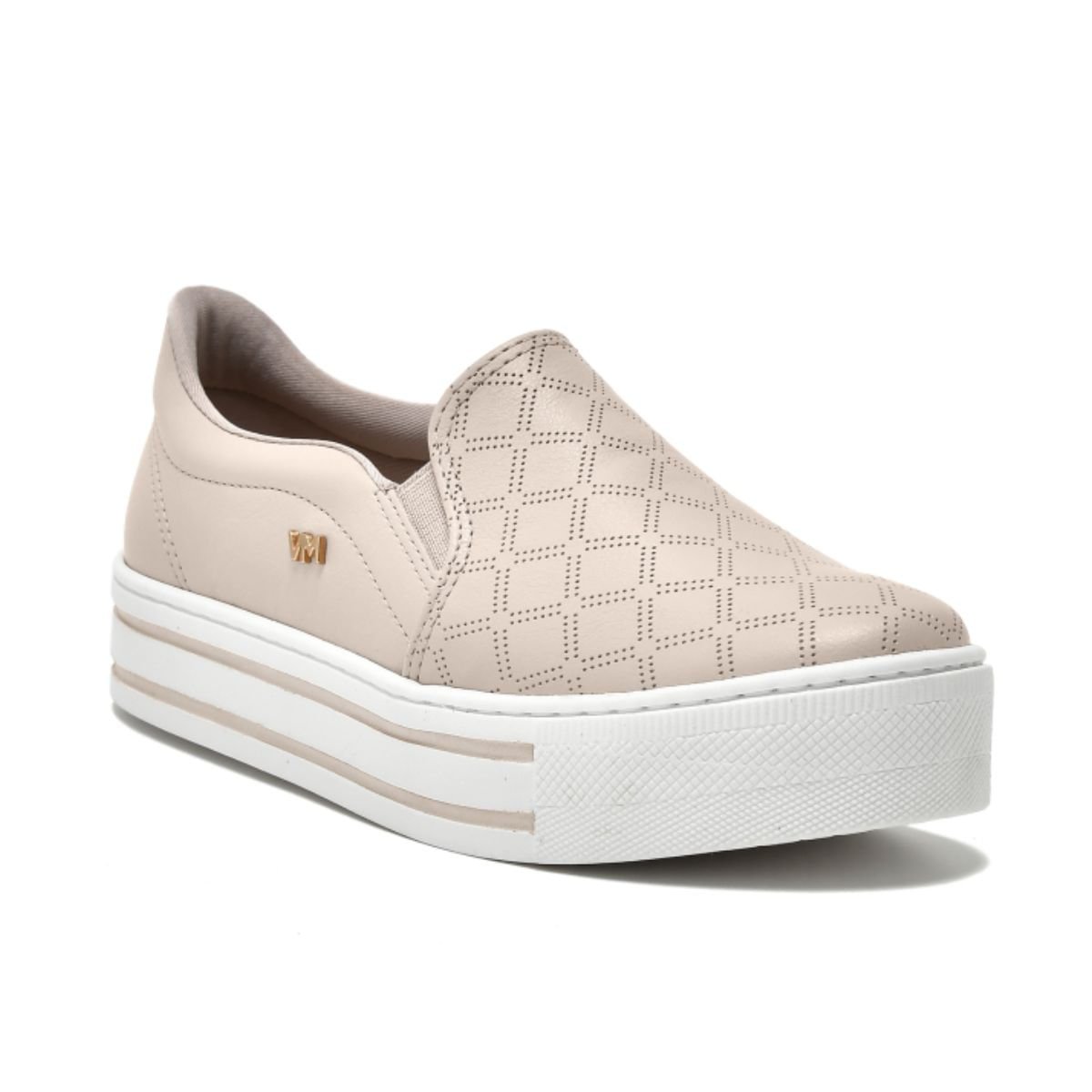 Tenis Moda Fem Via Marte 010-009-01- Bege 1