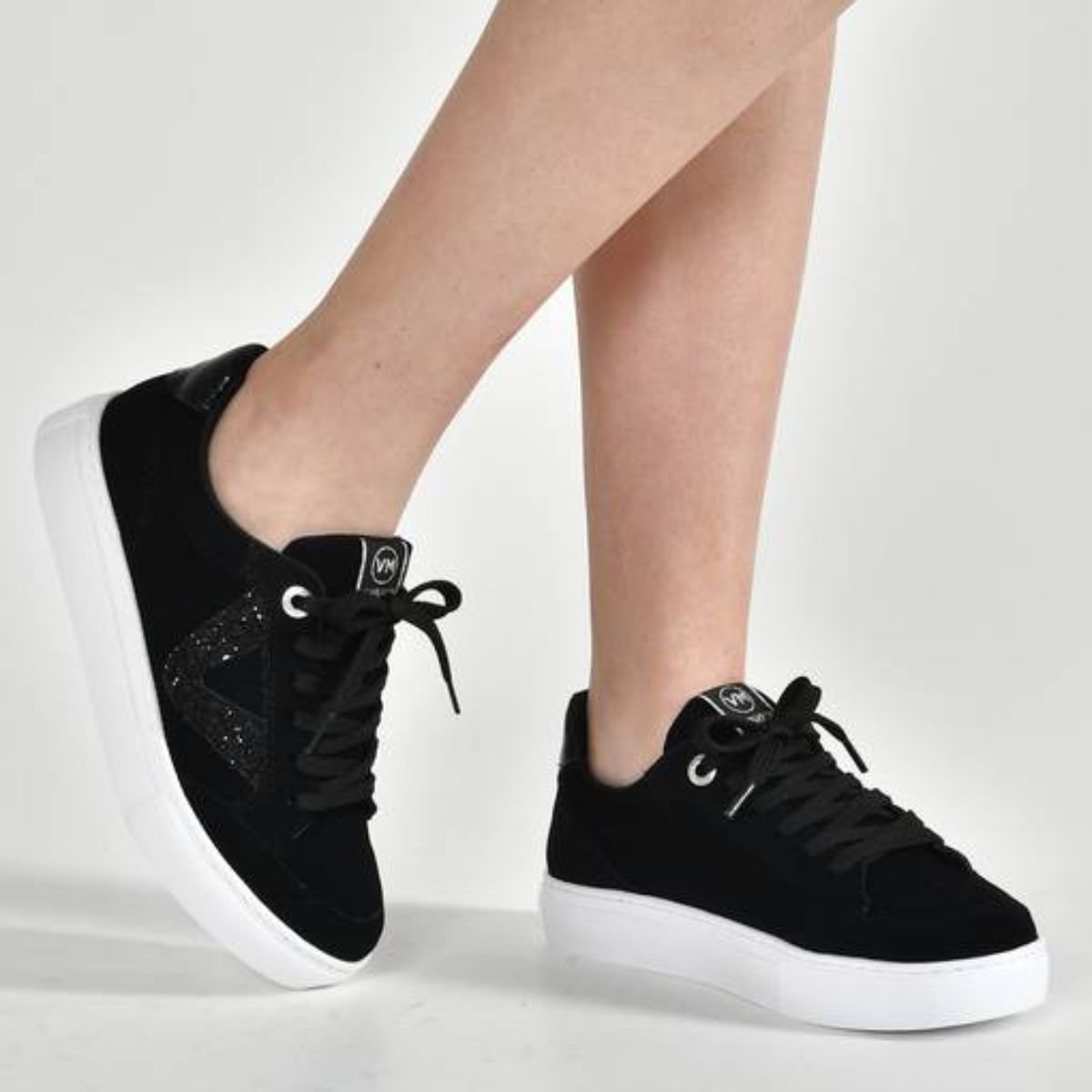 Tenis Moda Fem Via Marte  082-004-01- Preto 3